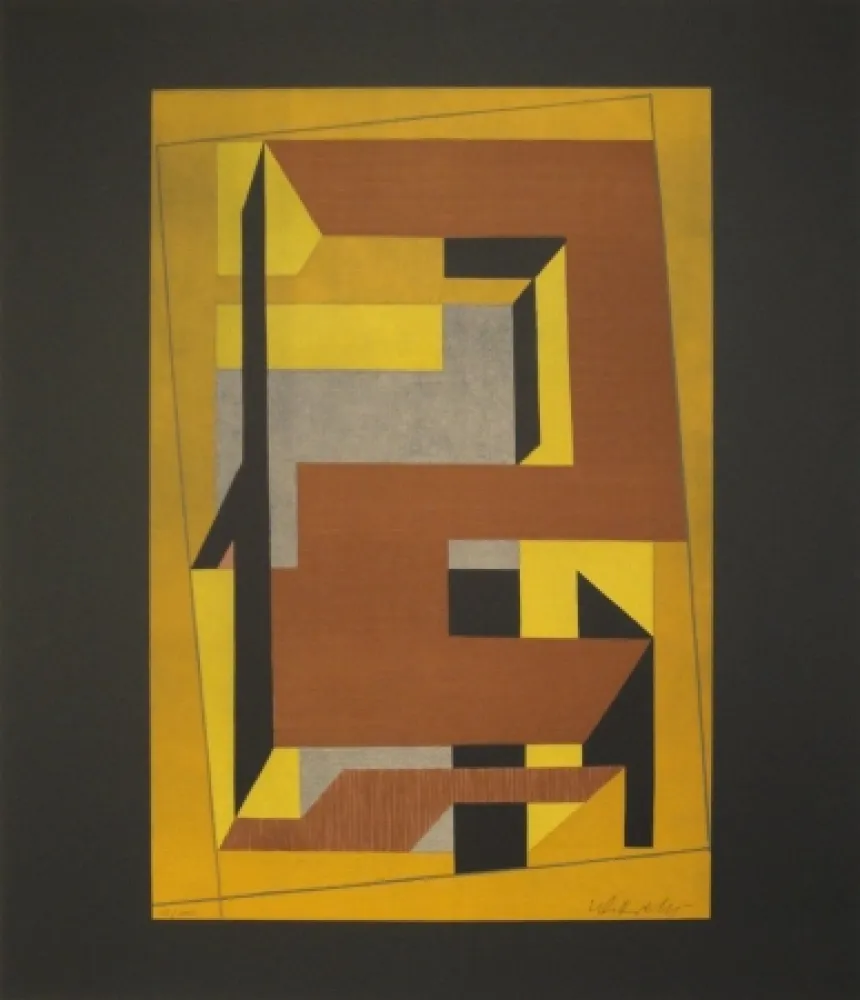 石版画 Vasarely - Gordes Taira