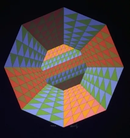 丝网印刷 Vasarely - Heisenberg