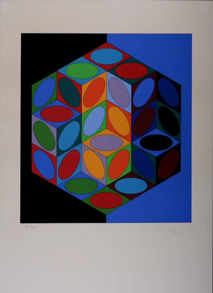 丝网印刷 Vasarely - Idom-3