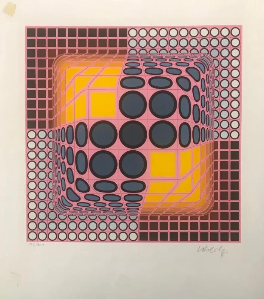 丝网印刷 Vasarely - Jenge 