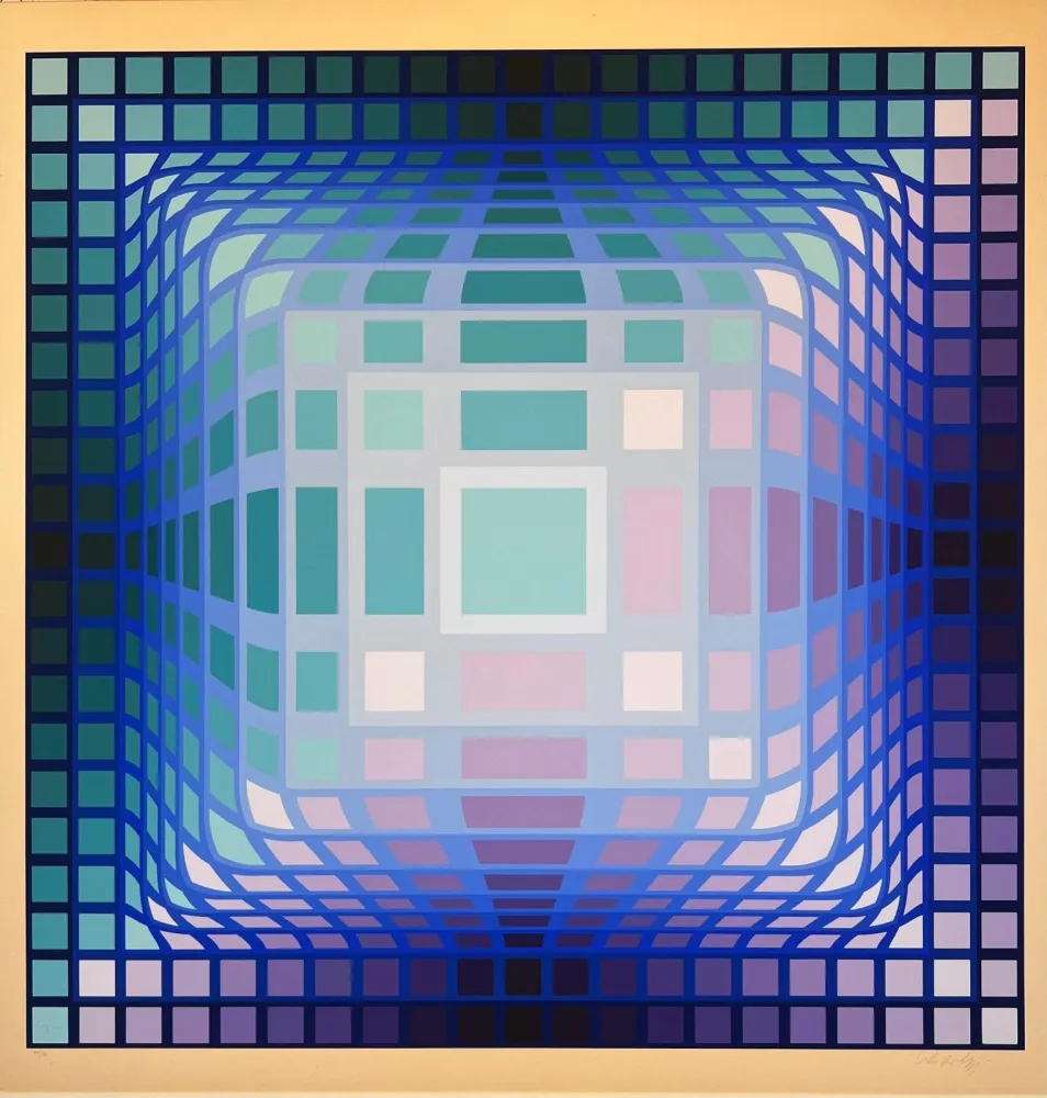 丝网印刷 Vasarely - Koska-Pint 