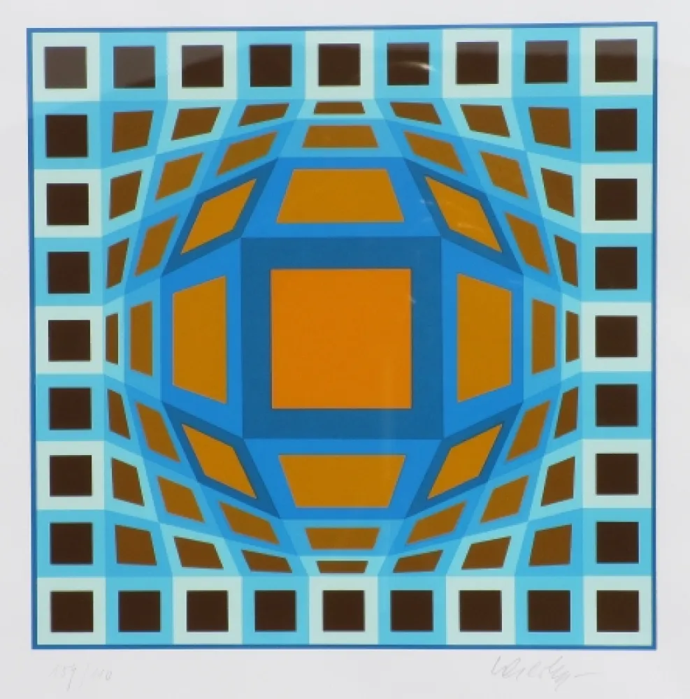 丝网印刷 Vasarely - Sans titre