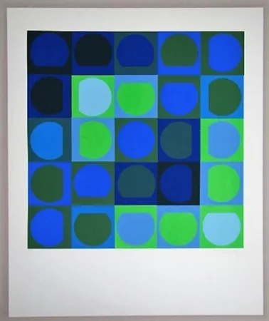 丝网印刷 Vasarely - Sans titre