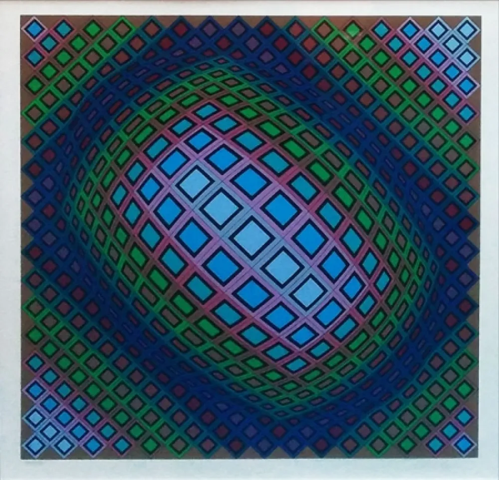 丝网印刷 Vasarely - UNKNOWN TITLE