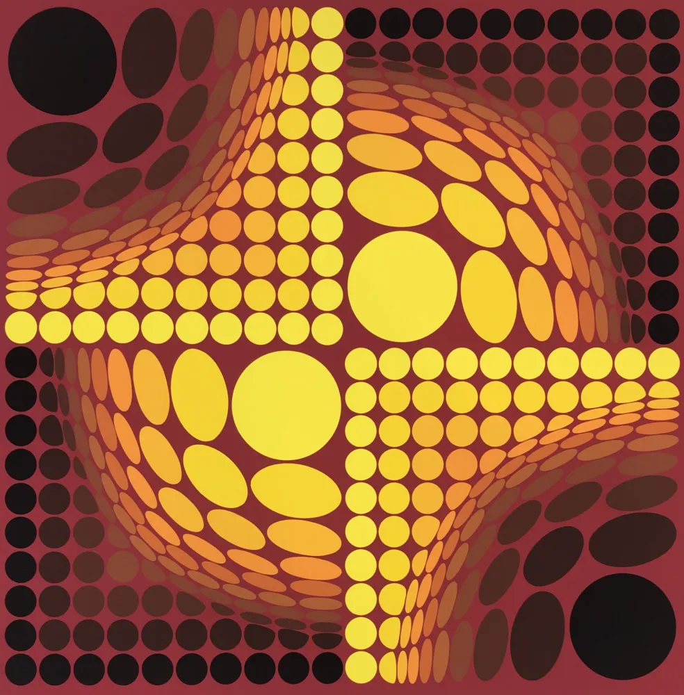 丝网印刷 Vasarely - Untitled 