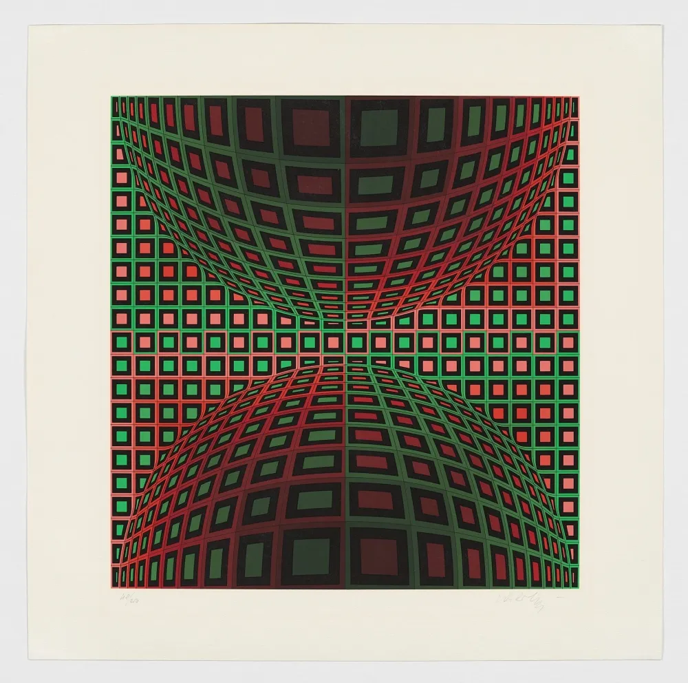 丝网印刷 Vasarely - Untitled