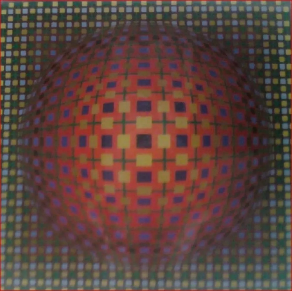 丝网印刷 Vasarely - Untitled
