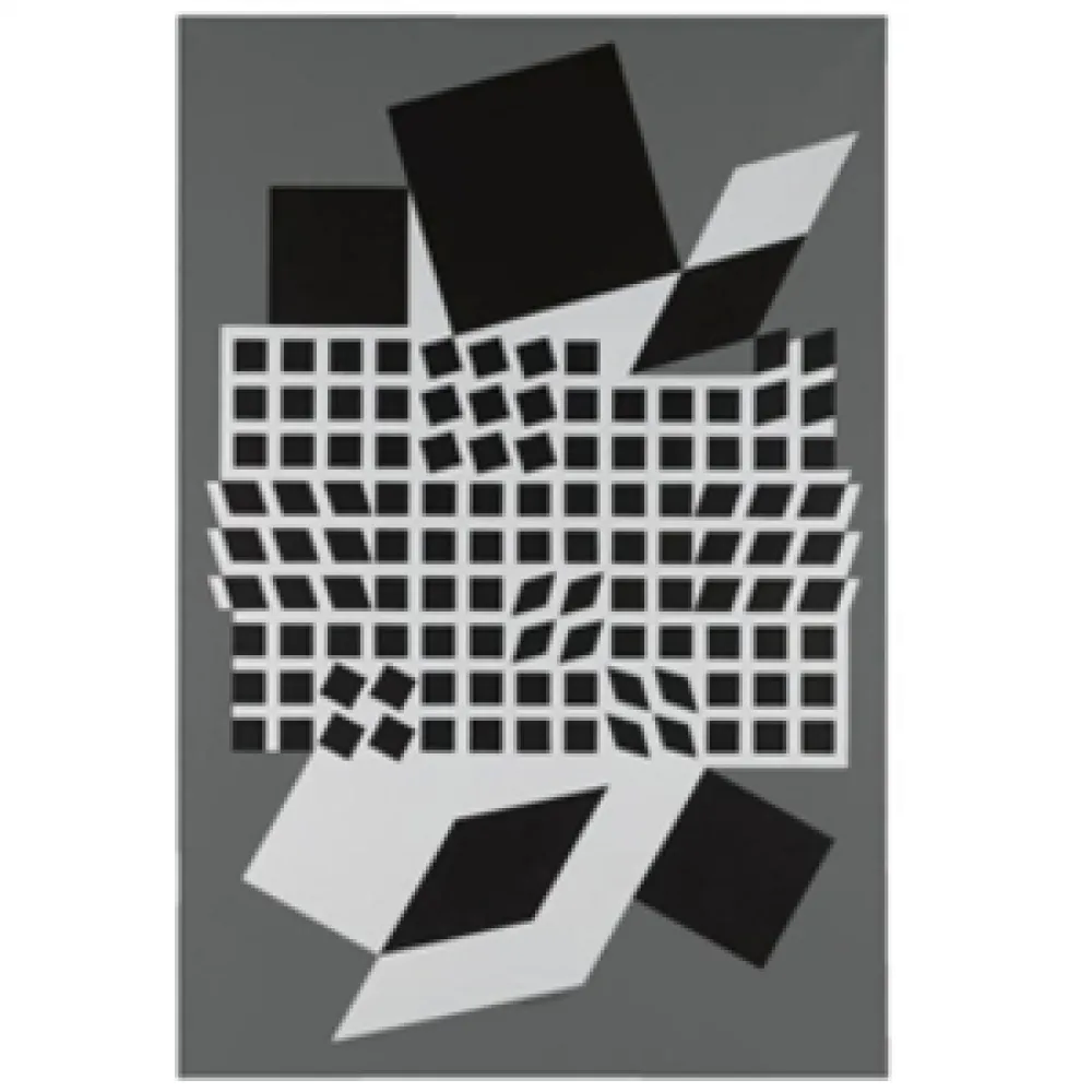 丝网印刷 Vasarely - Untitled
