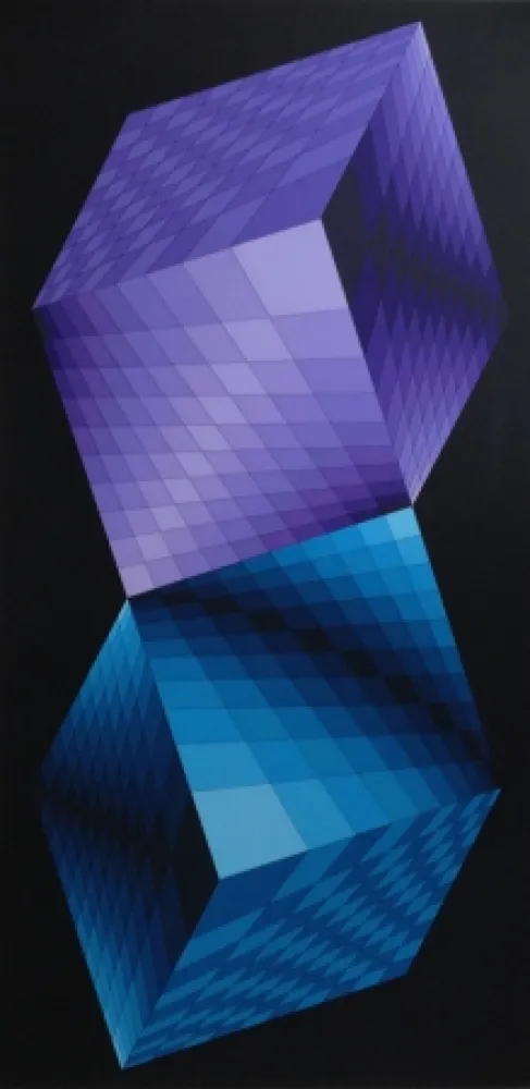 丝网印刷 Vasarely - Untitled