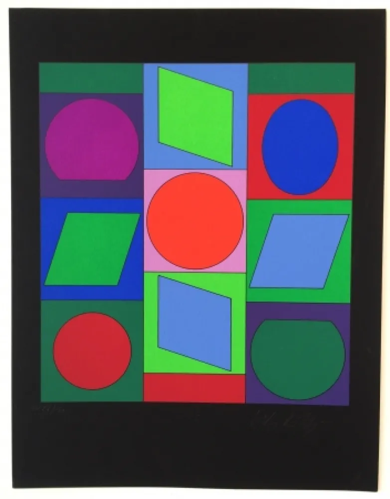 丝网印刷 Vasarely - Zaphir