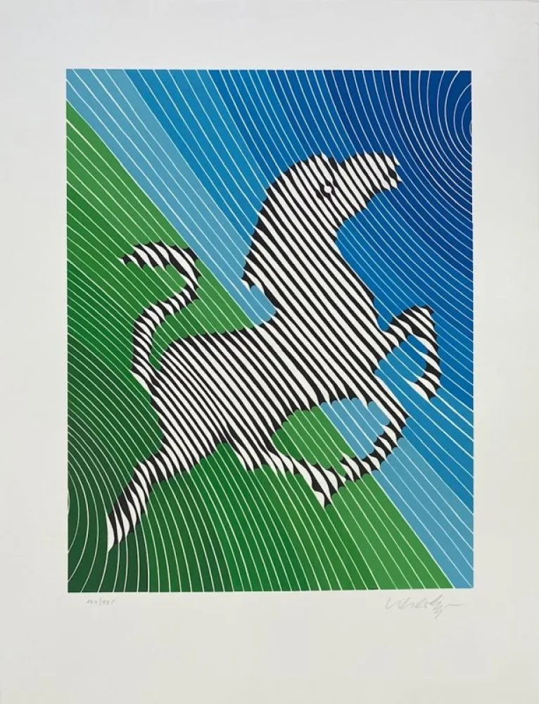 石版画 Vasarely - Zebra 2 
