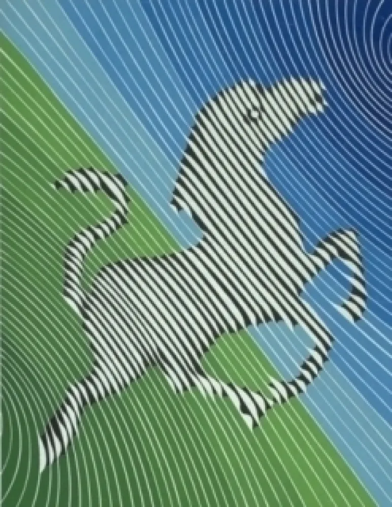 石版画 Vasarely - Zèbre n°2
