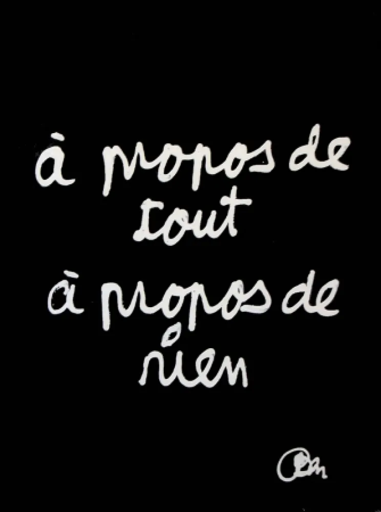 石版画 Vautier - à propos de tout à propos de rien