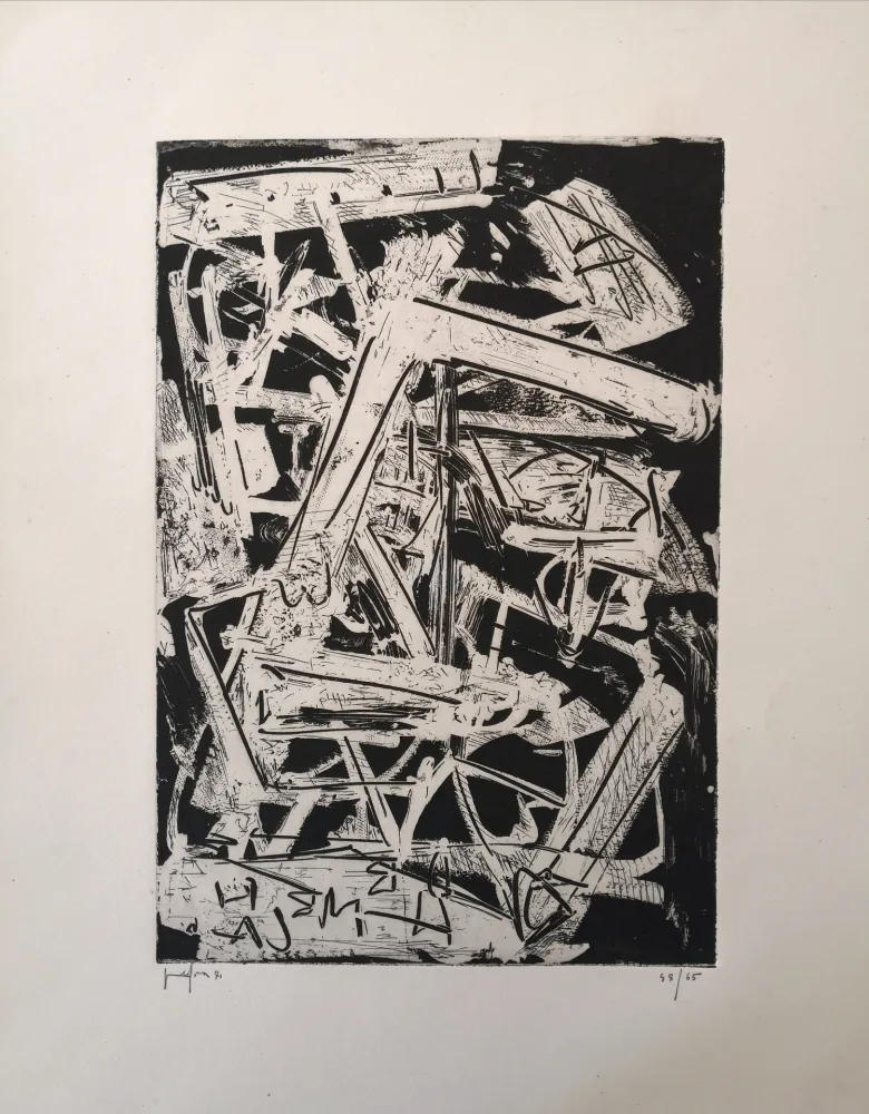 蚀刻版画 Vedova - De America V