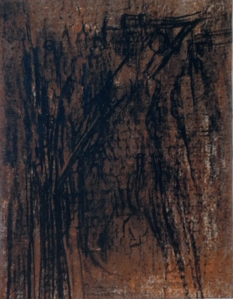 石版画 Vieira Da Silva - Brune