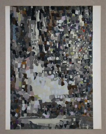 镂版印刷 Vieira Da Silva - Peinture, 1956