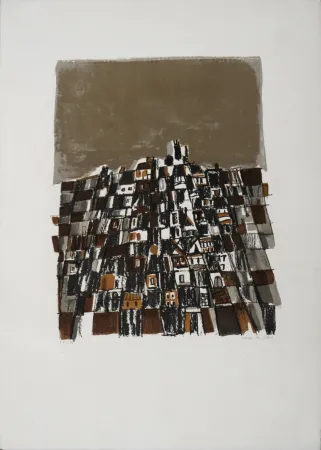 石版画 Vieira Da Silva - Ville espagnole, 1966 - Hand-signed!