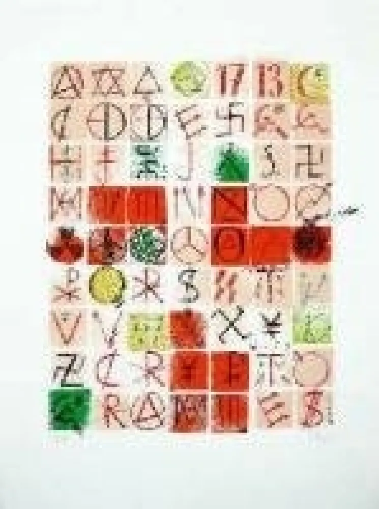 丝网印刷 Villeglé - Cryptogramme