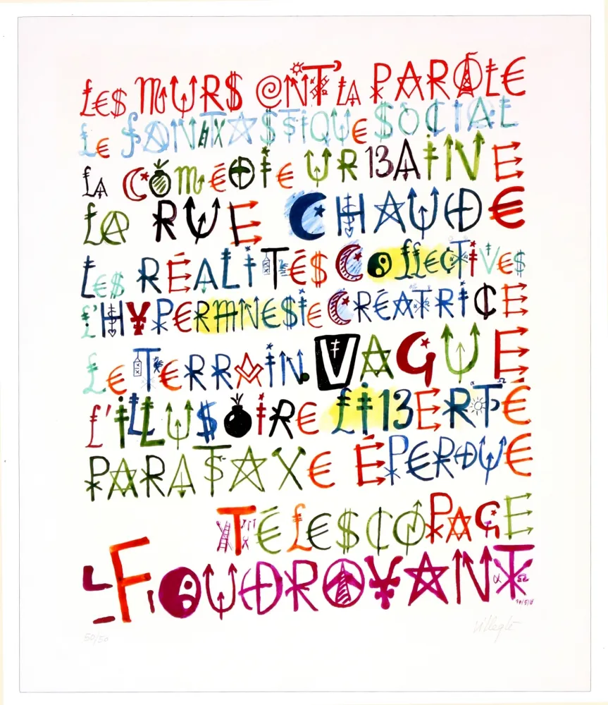 数码版画 Villeglé - Sans titre