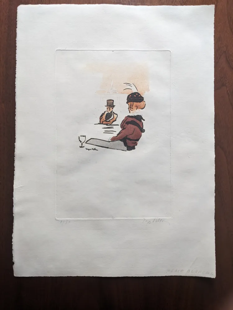 飞尘腐蚀法 Villon - Au Café de la place blanche