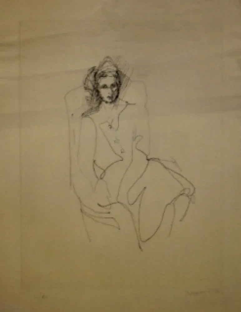 干刻版画 Villon - Portrait