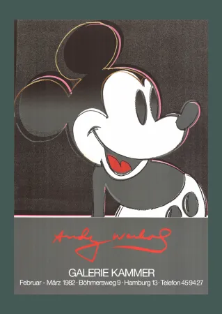 石版画 Warhol - Andy Warhol: 'Mickey' 1982 Offset-lithograph