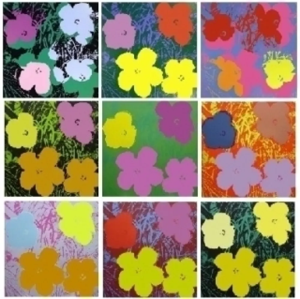 丝网印刷 Warhol - Flowers - 10 silkscreens