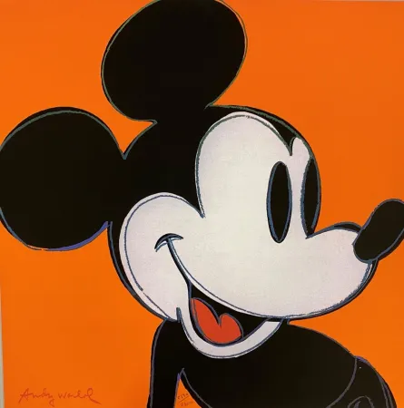 胶版印刷 Warhol - Mickey Mouse (Orange)