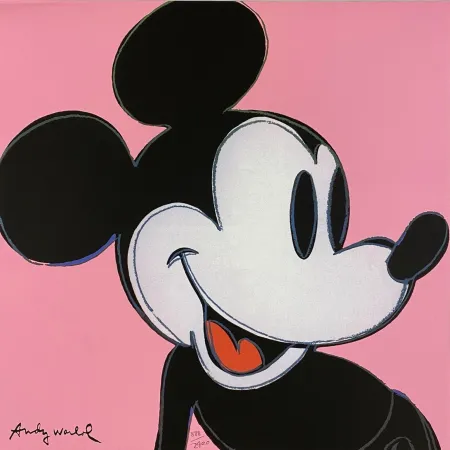 胶版印刷 Warhol - Mickey Mouse (Pink)