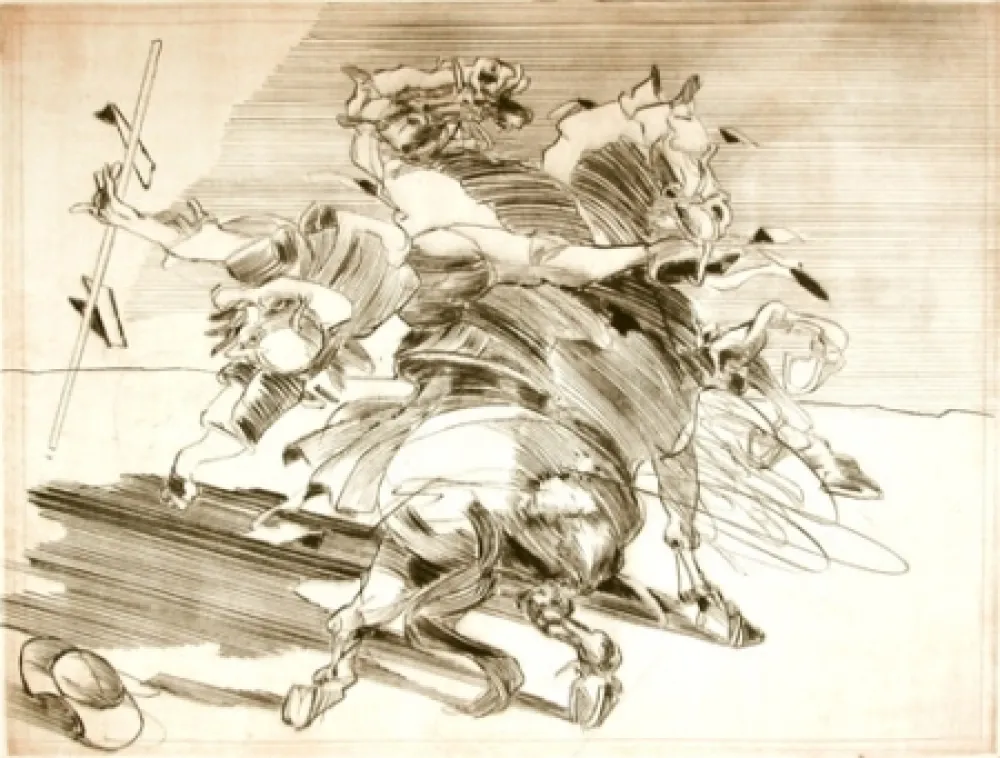 版画 Weisbuch - LE CHEVALIER DE LA MANCHA