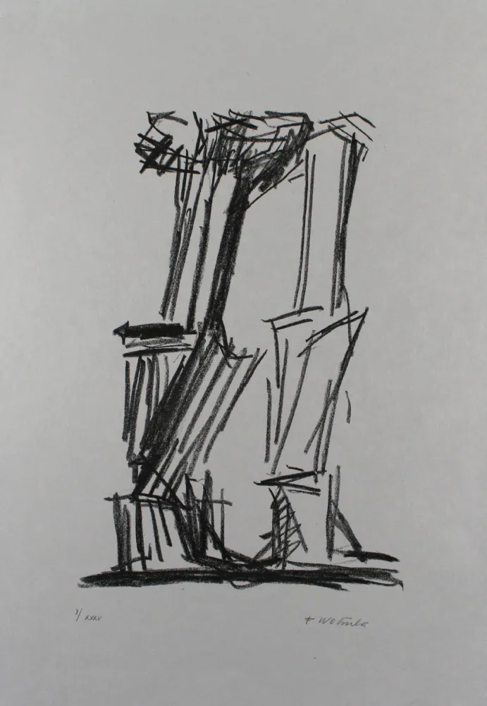 石版画 Wotruba - Komposition