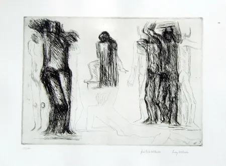 版画 Wotruba - Omaggio a Michelangelo