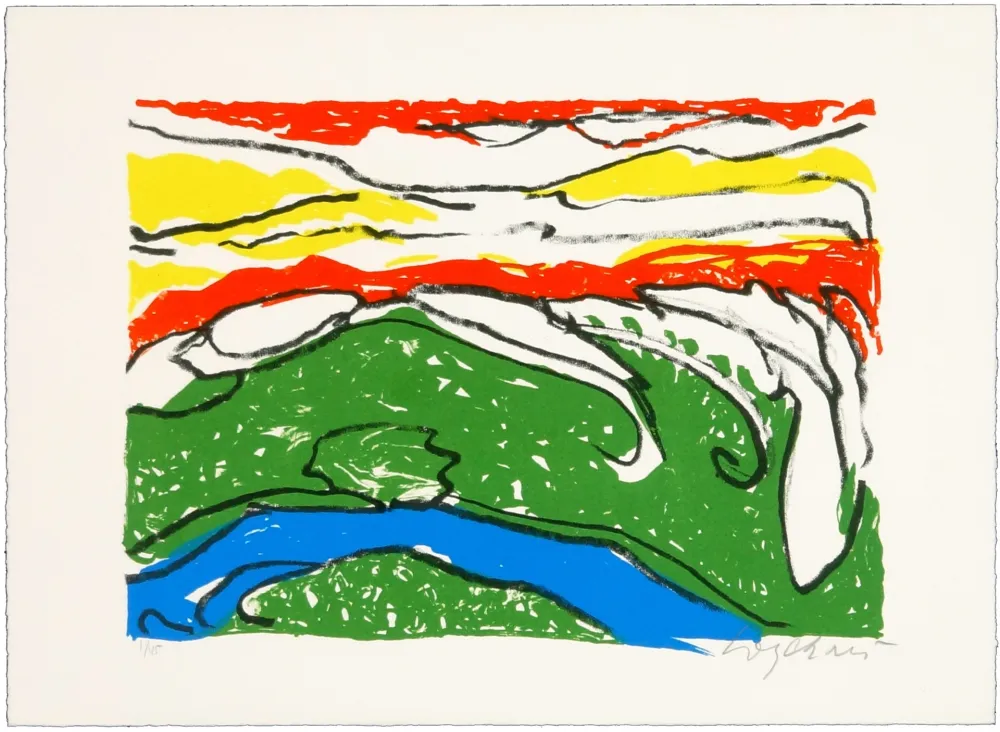 石版画 Wyckaert - Petit ruisseau