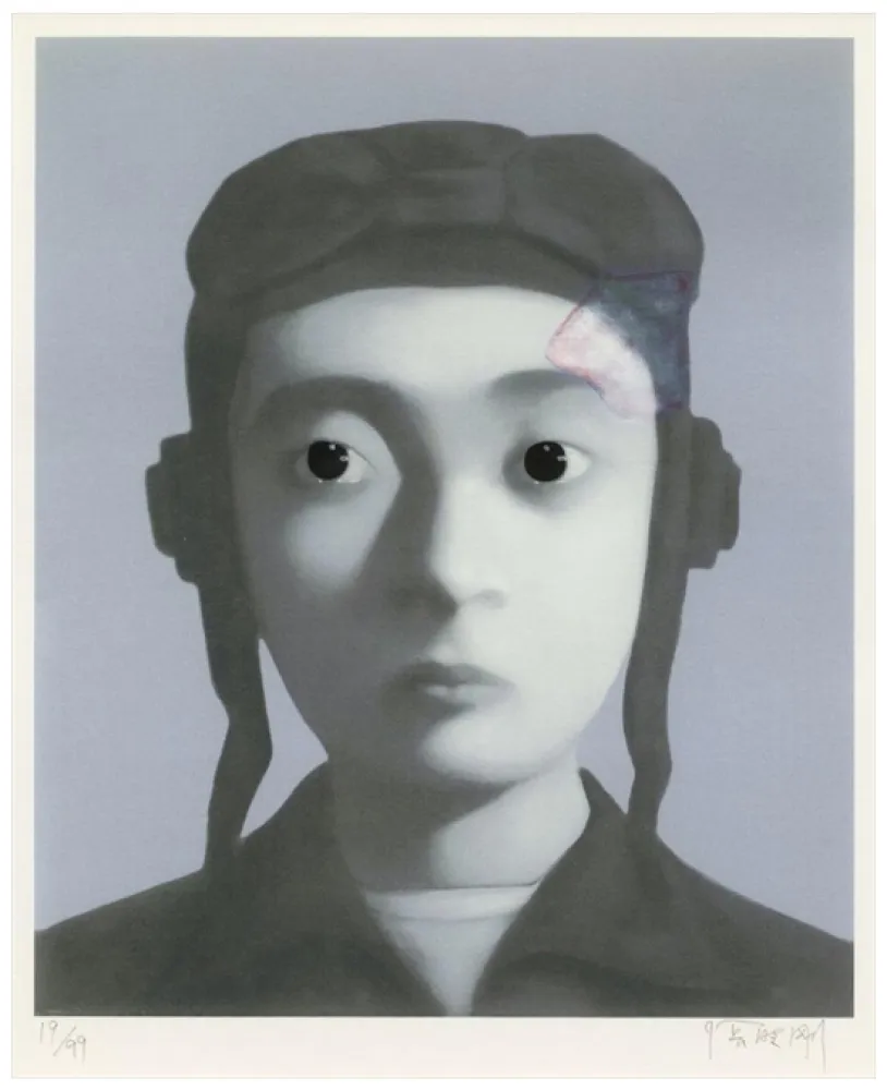 数码版画 Xiaogang - Identity Portrait 