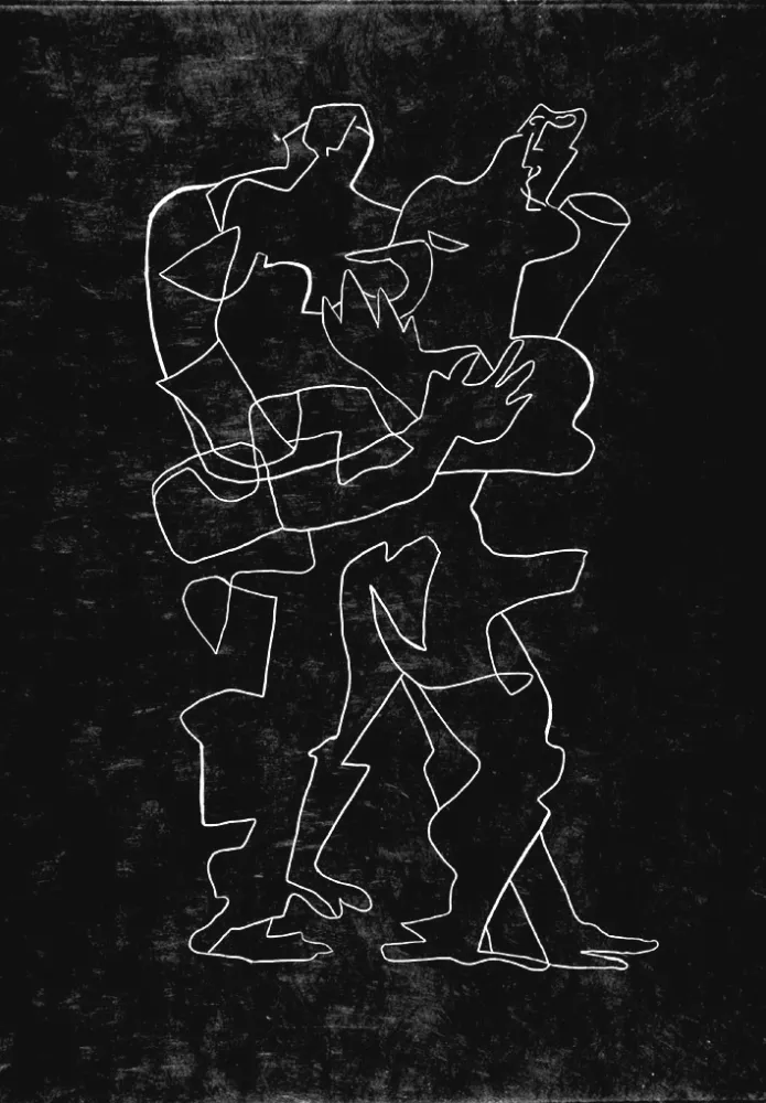 蚀刻版画 Zadkine - Efant aux mains coupées parmi les poses oriflammes