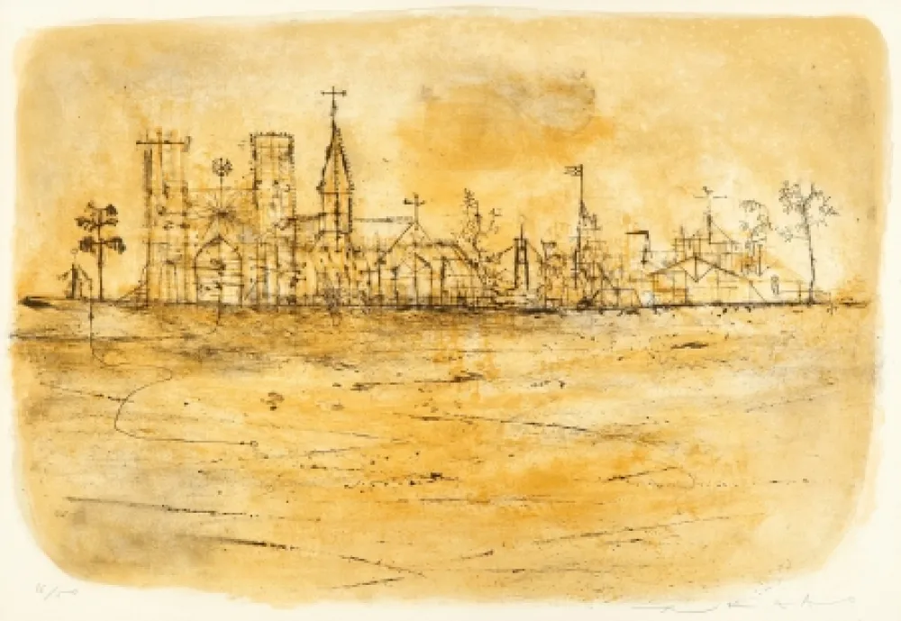 石版画 Zao - LA CATHEDRALE